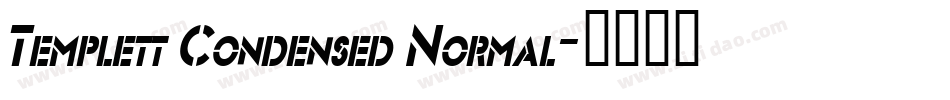 Templett Condensed Normal字体转换